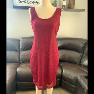 Bar III bodycon slip dress in burgundy size Large NWT